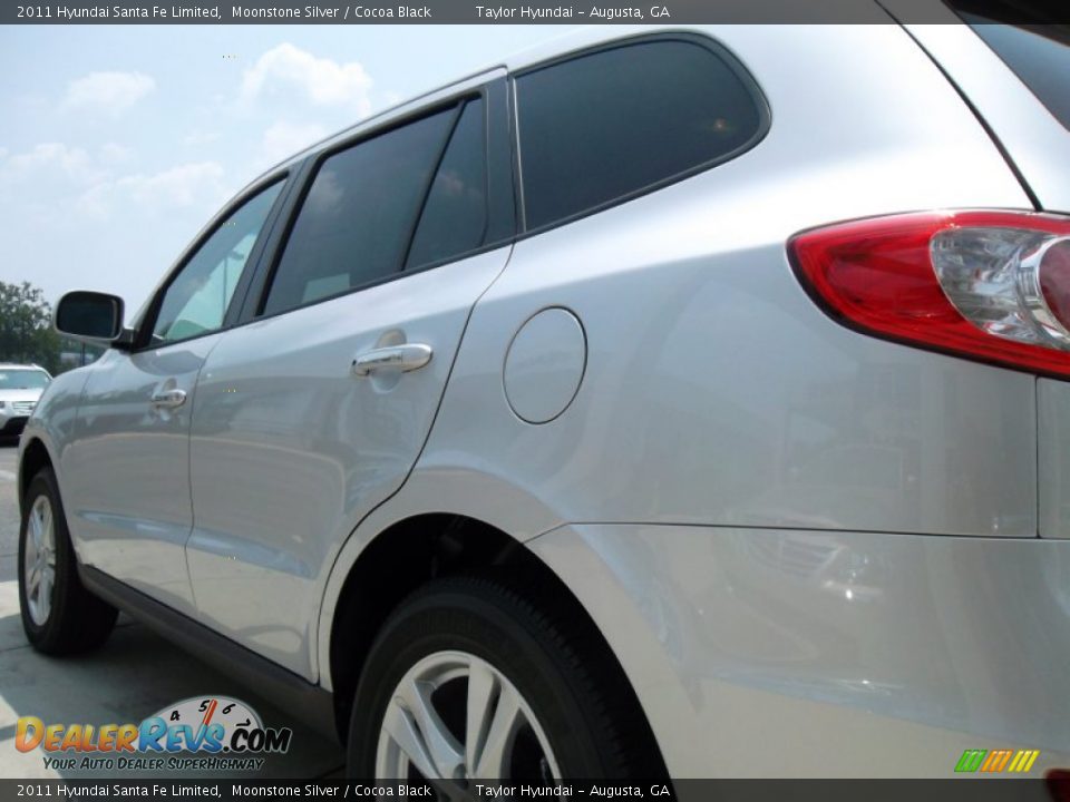 2011 Hyundai Santa Fe Limited Moonstone Silver / Cocoa Black Photo #15
