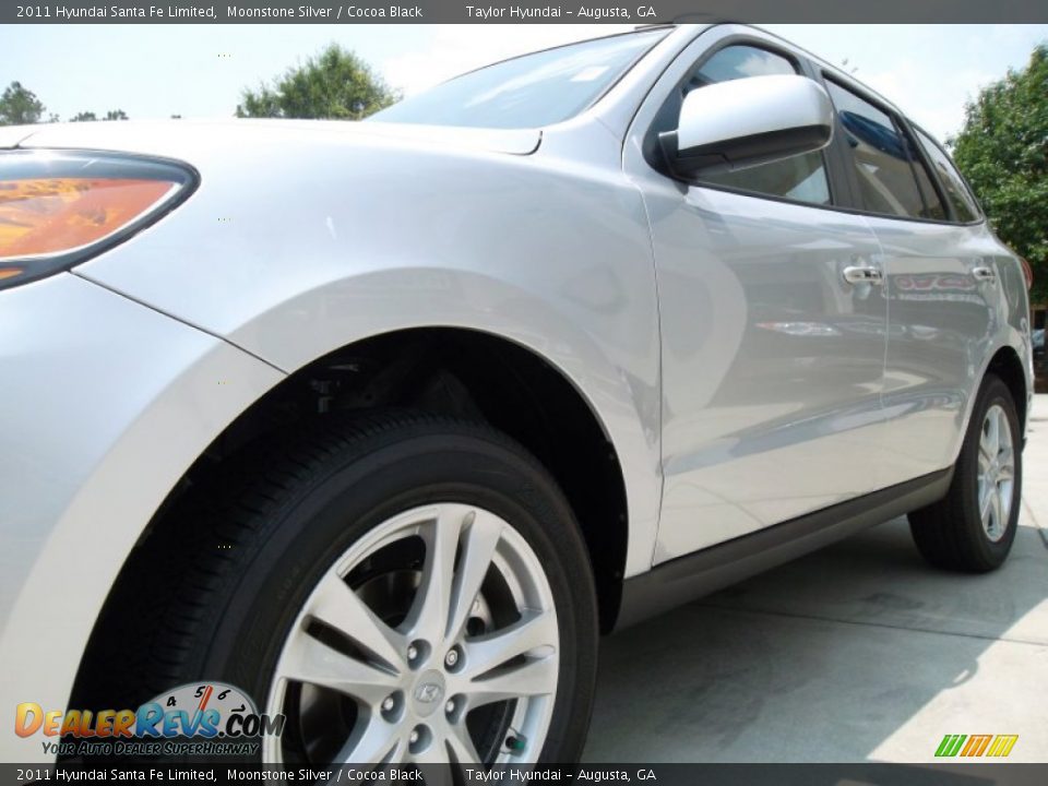 2011 Hyundai Santa Fe Limited Moonstone Silver / Cocoa Black Photo #16