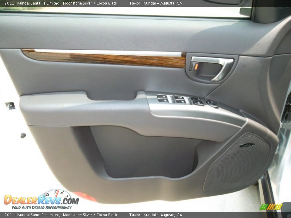 2011 Hyundai Santa Fe Limited Moonstone Silver / Cocoa Black Photo #17