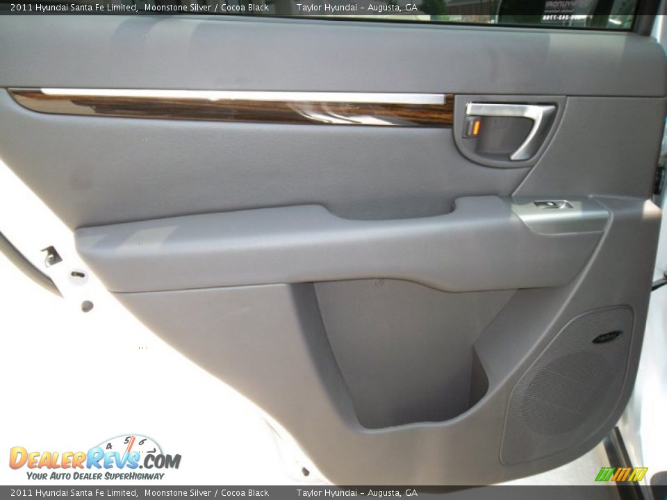 2011 Hyundai Santa Fe Limited Moonstone Silver / Cocoa Black Photo #18
