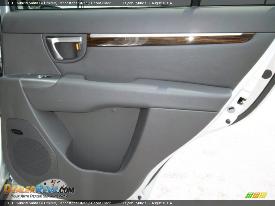 2011 Hyundai Santa Fe Limited Moonstone Silver / Cocoa Black Photo #19