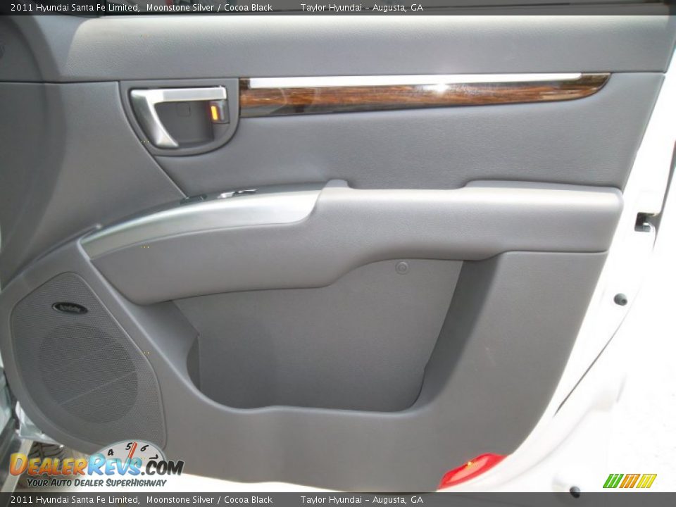 2011 Hyundai Santa Fe Limited Moonstone Silver / Cocoa Black Photo #20