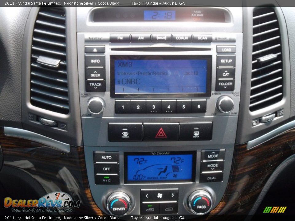 2011 Hyundai Santa Fe Limited Moonstone Silver / Cocoa Black Photo #25