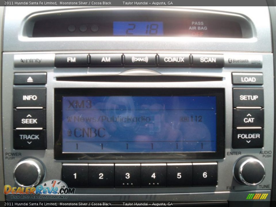 2011 Hyundai Santa Fe Limited Moonstone Silver / Cocoa Black Photo #26