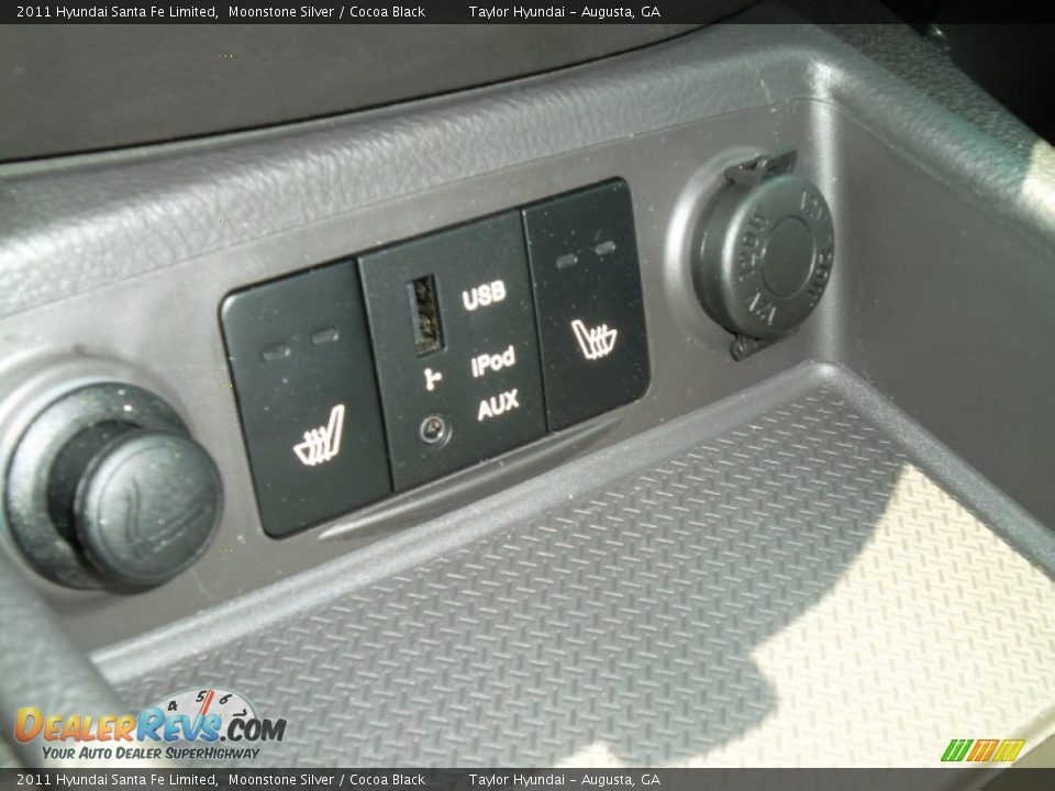 2011 Hyundai Santa Fe Limited Moonstone Silver / Cocoa Black Photo #28