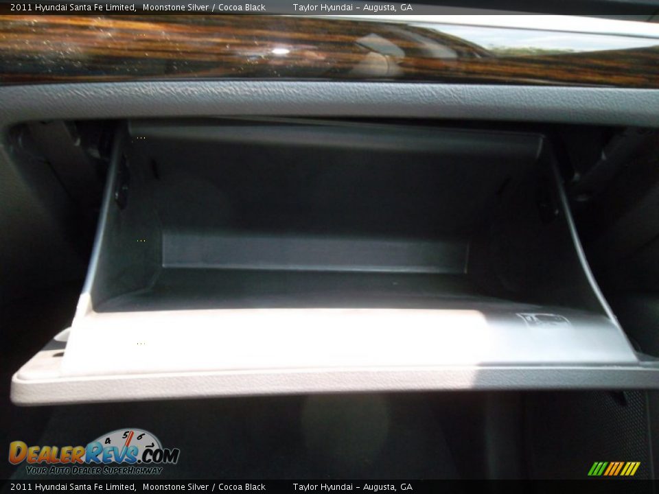 2011 Hyundai Santa Fe Limited Moonstone Silver / Cocoa Black Photo #30