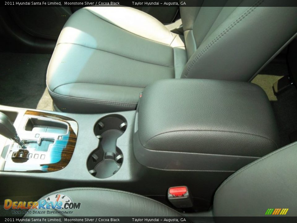 2011 Hyundai Santa Fe Limited Moonstone Silver / Cocoa Black Photo #31