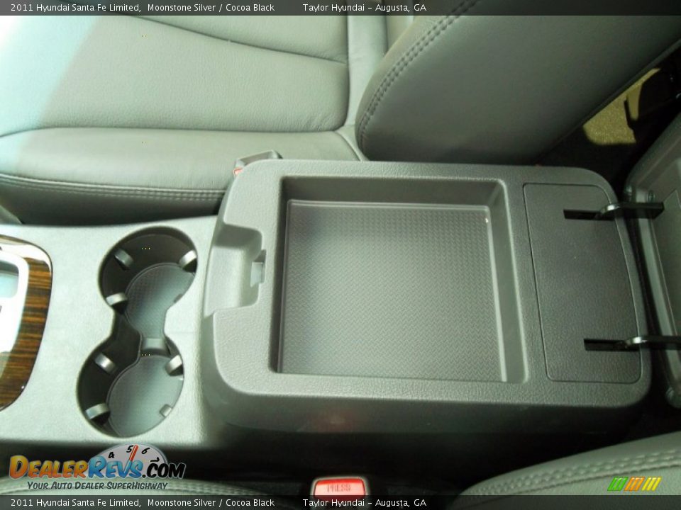 2011 Hyundai Santa Fe Limited Moonstone Silver / Cocoa Black Photo #32