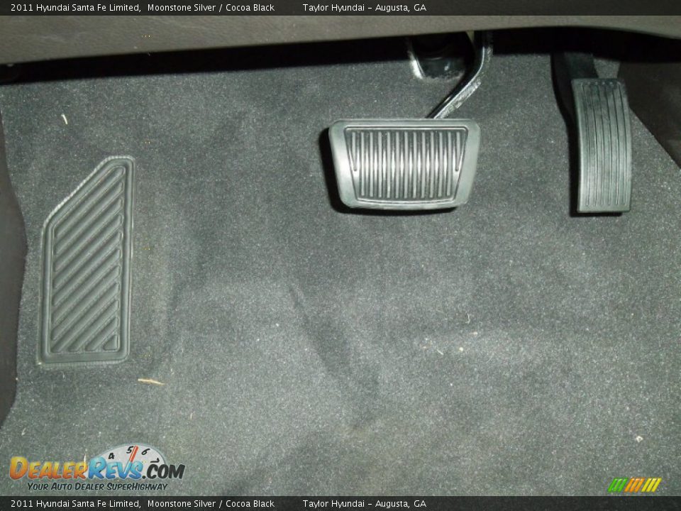 2011 Hyundai Santa Fe Limited Moonstone Silver / Cocoa Black Photo #35