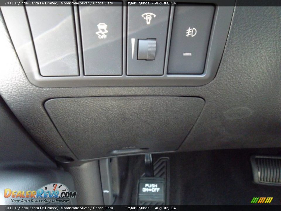 2011 Hyundai Santa Fe Limited Moonstone Silver / Cocoa Black Photo #36