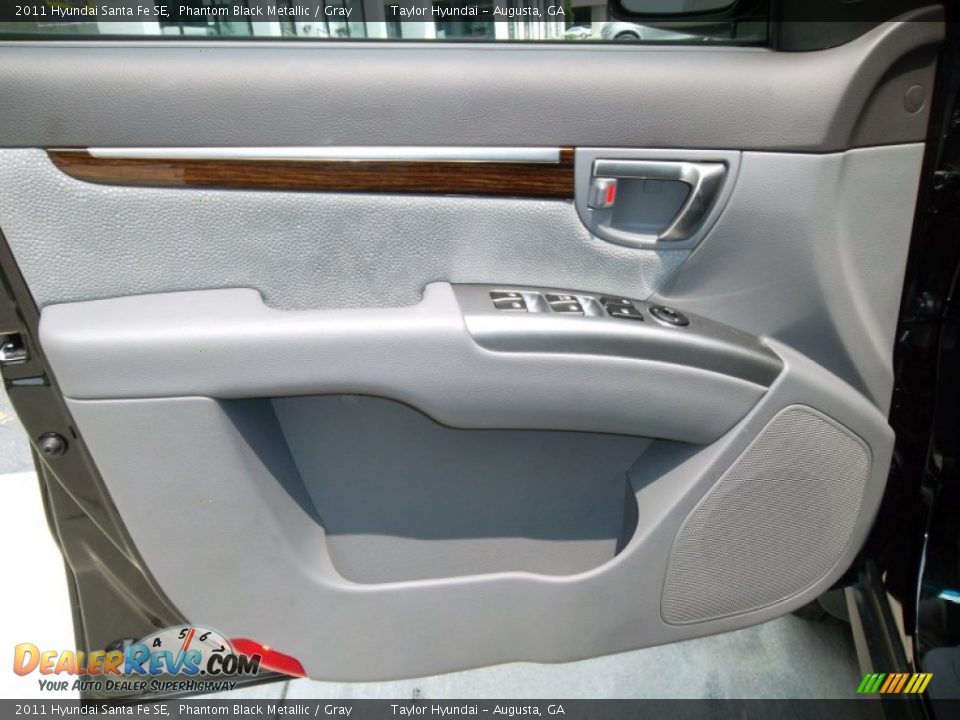 2011 Hyundai Santa Fe SE Phantom Black Metallic / Gray Photo #5