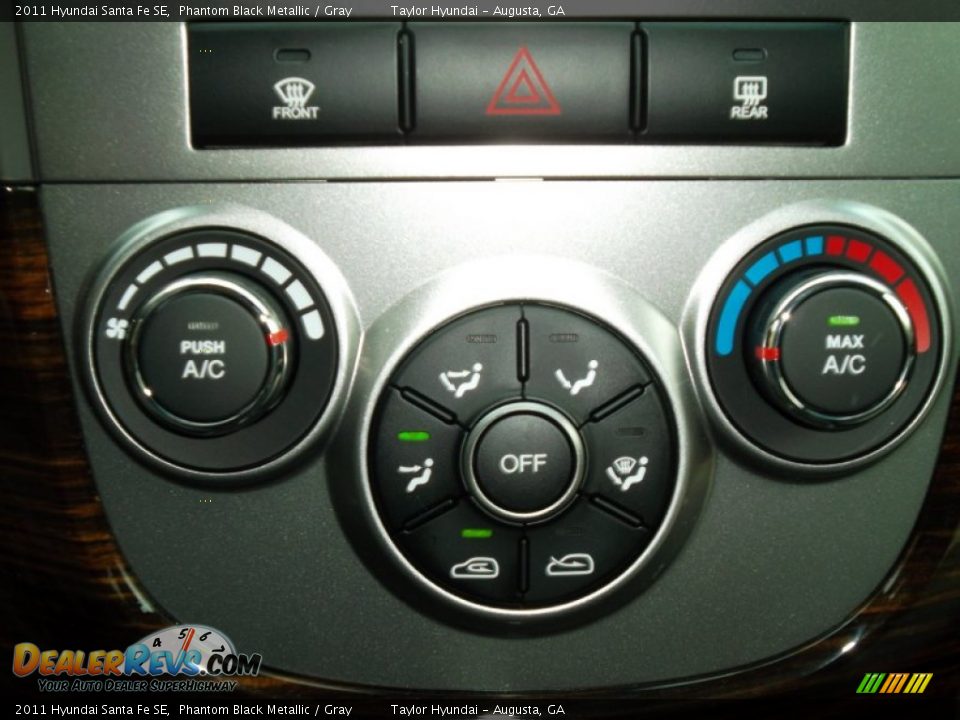 2011 Hyundai Santa Fe SE Phantom Black Metallic / Gray Photo #15