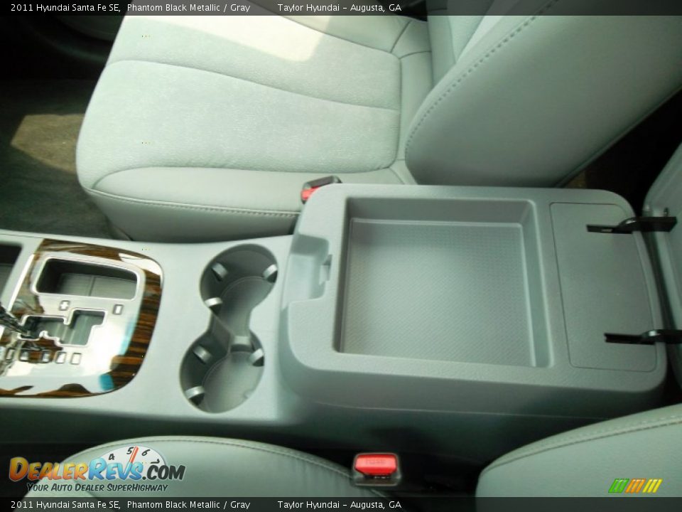 2011 Hyundai Santa Fe SE Phantom Black Metallic / Gray Photo #20