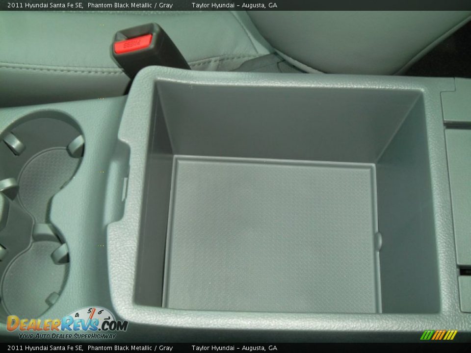 2011 Hyundai Santa Fe SE Phantom Black Metallic / Gray Photo #21