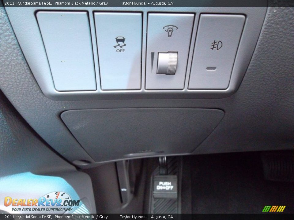 2011 Hyundai Santa Fe SE Phantom Black Metallic / Gray Photo #24