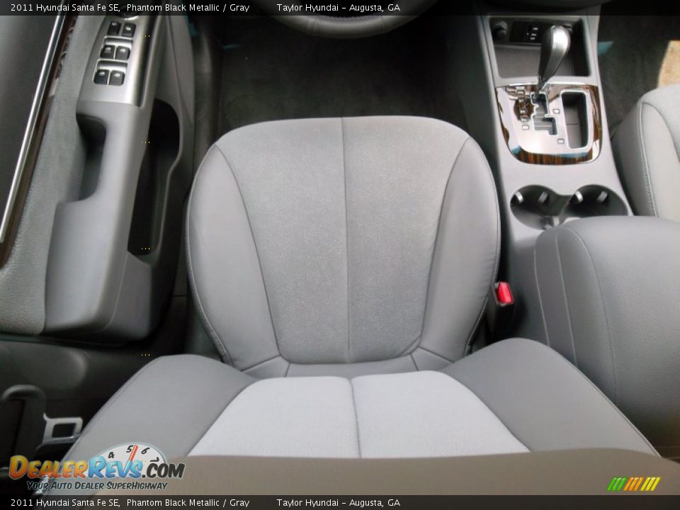 2011 Hyundai Santa Fe SE Phantom Black Metallic / Gray Photo #27