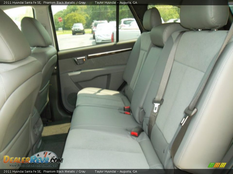 2011 Hyundai Santa Fe SE Phantom Black Metallic / Gray Photo #33
