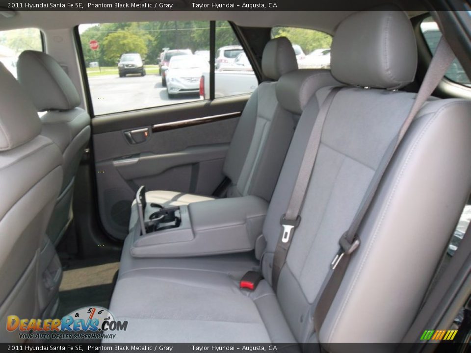 2011 Hyundai Santa Fe SE Phantom Black Metallic / Gray Photo #34