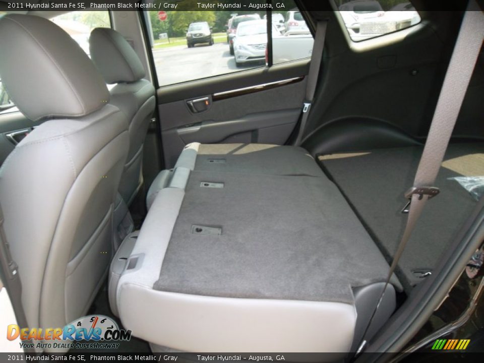 2011 Hyundai Santa Fe SE Phantom Black Metallic / Gray Photo #35