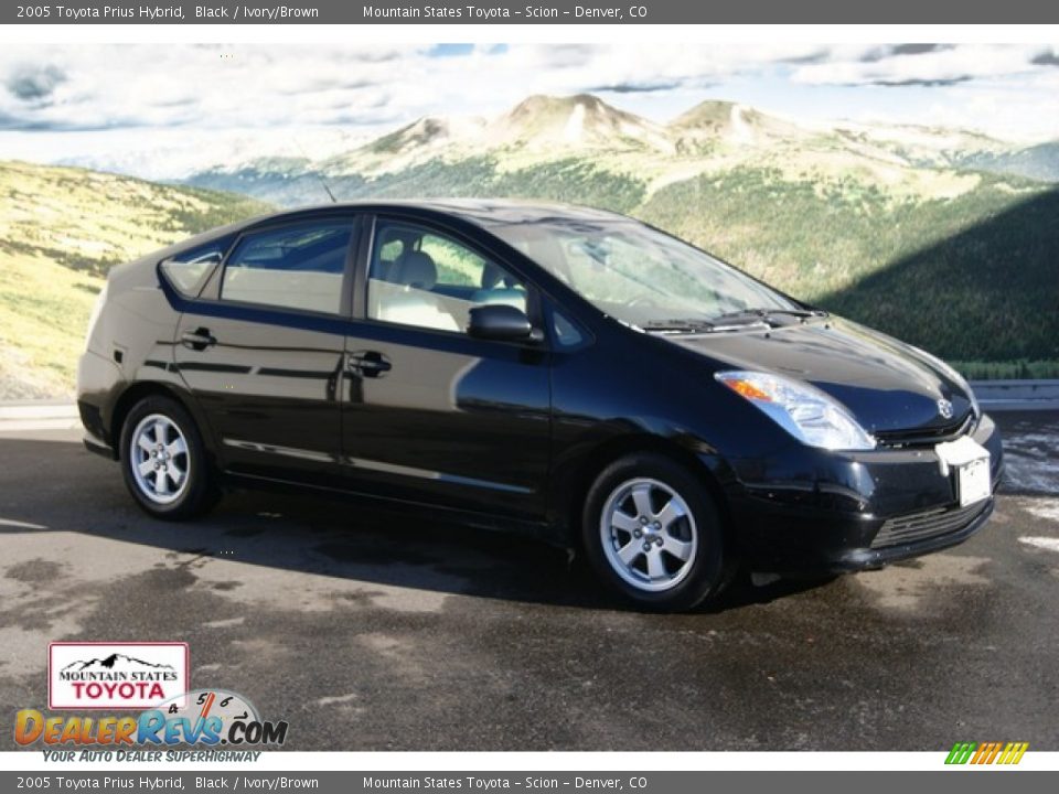 2005 Toyota Prius Hybrid Black / Ivory/Brown Photo #1
