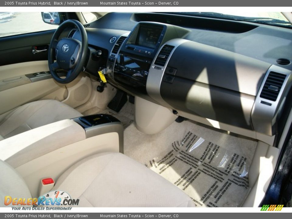 2005 Toyota Prius Hybrid Black / Ivory/Brown Photo #10