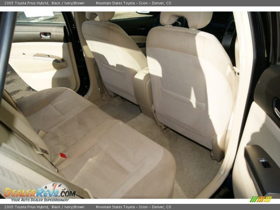 2005 Toyota Prius Hybrid Black / Ivory/Brown Photo #12