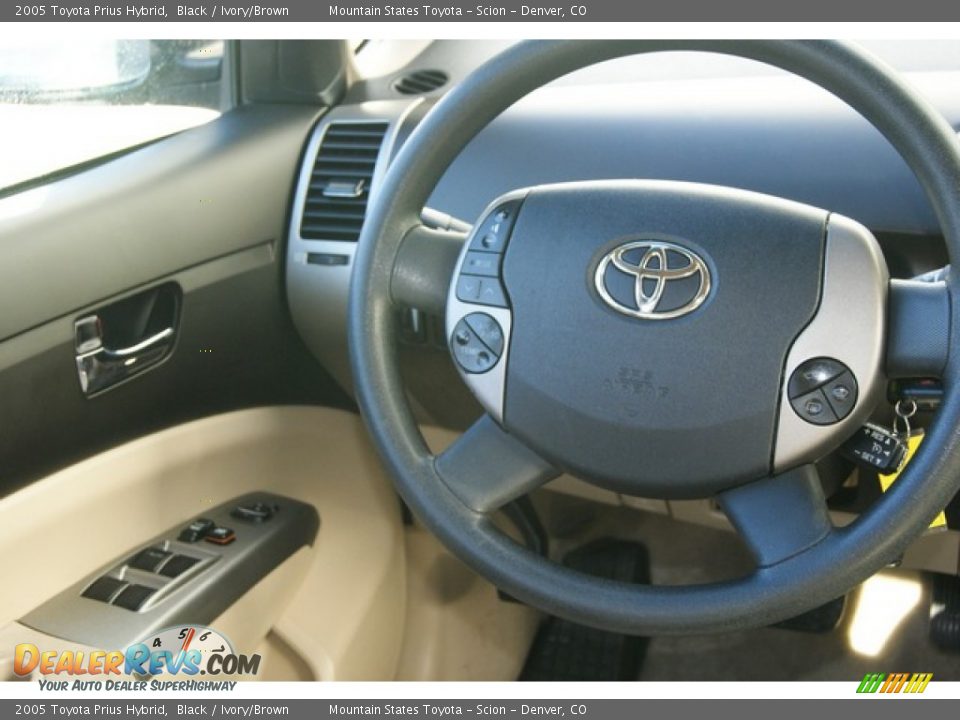 2005 Toyota Prius Hybrid Black / Ivory/Brown Photo #15