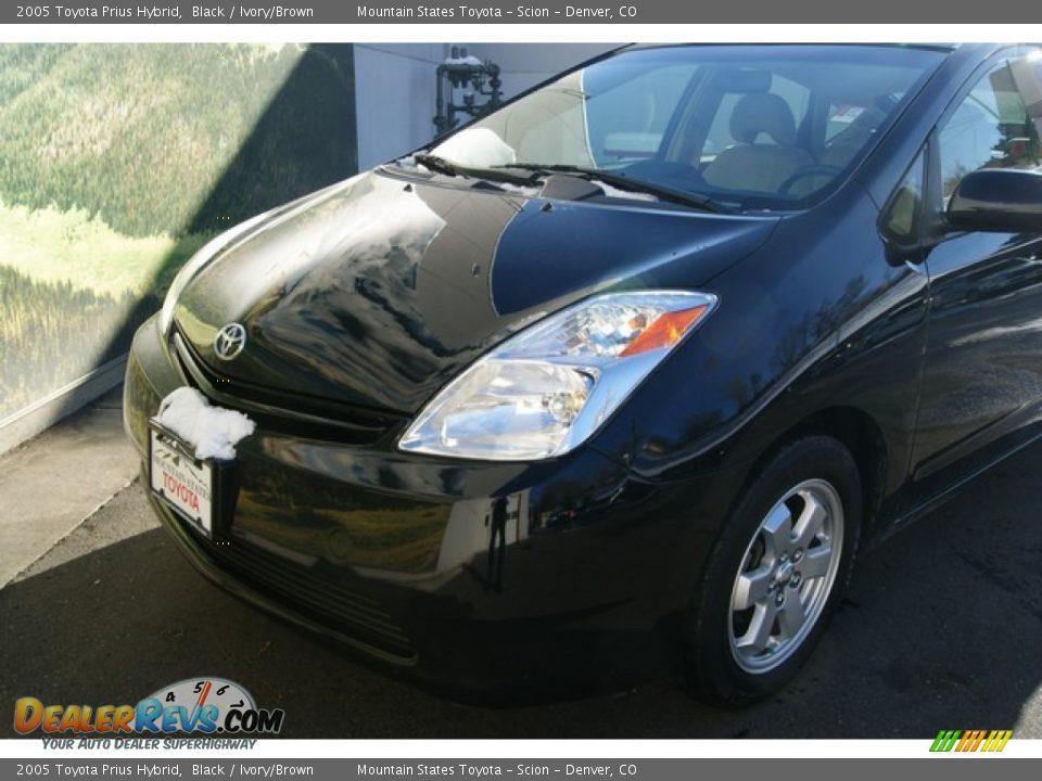 2005 Toyota Prius Hybrid Black / Ivory/Brown Photo #19