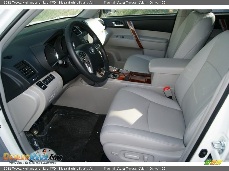 2012 Toyota Highlander Limited 4WD Blizzard White Pearl / Ash Photo #4