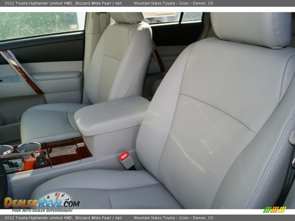 2012 Toyota Highlander Limited 4WD Blizzard White Pearl / Ash Photo #8