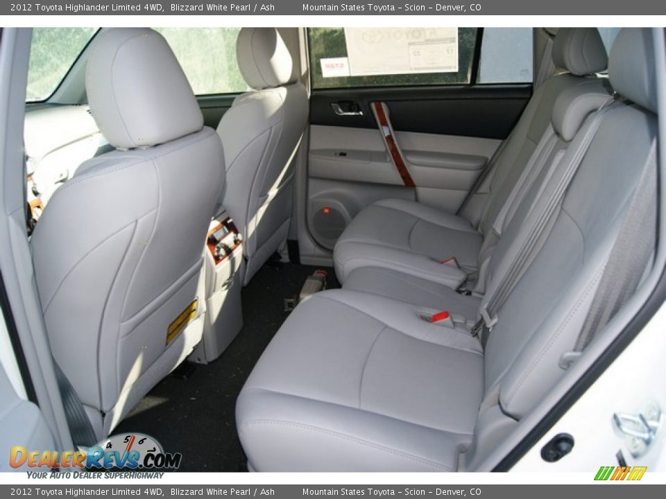 2012 Toyota Highlander Limited 4WD Blizzard White Pearl / Ash Photo #9