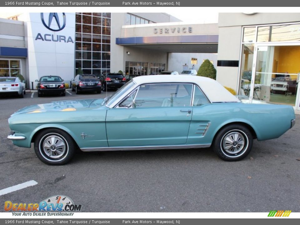 1966 Ford Mustang Coupe Tahoe Turquoise / Turquoise Photo #8