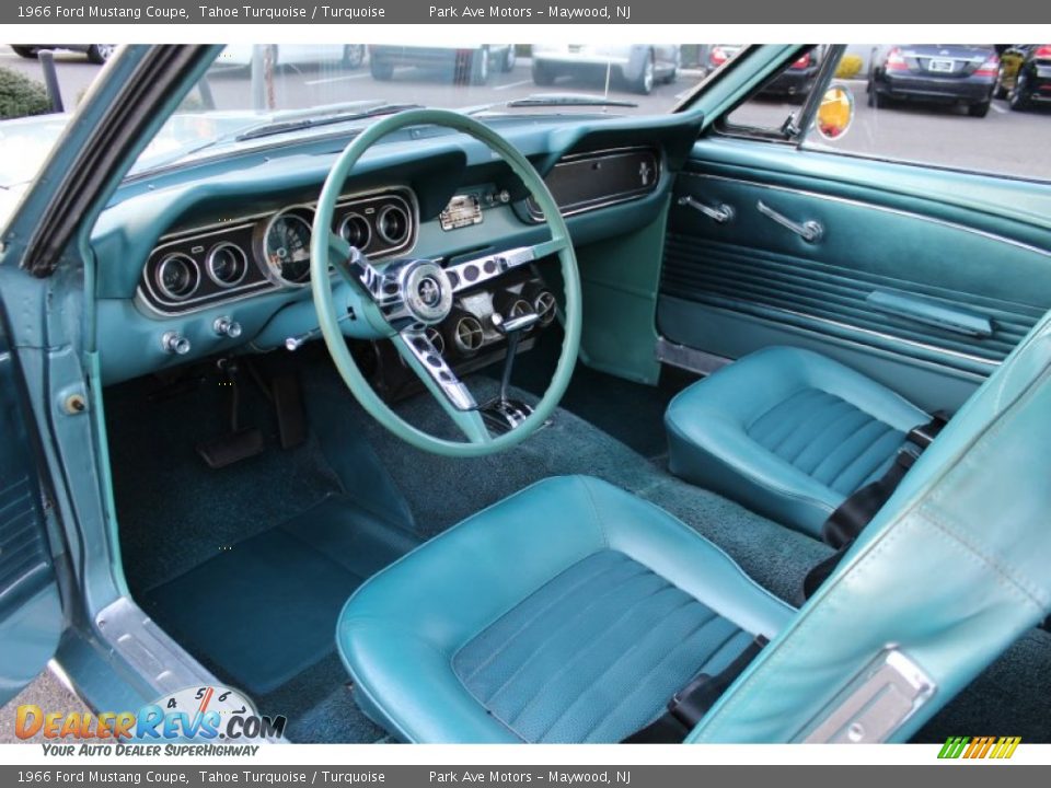 Turquoise Interior - 1966 Ford Mustang Coupe Photo #10