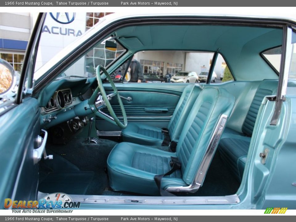 Turquoise Interior - 1966 Ford Mustang Coupe Photo #11