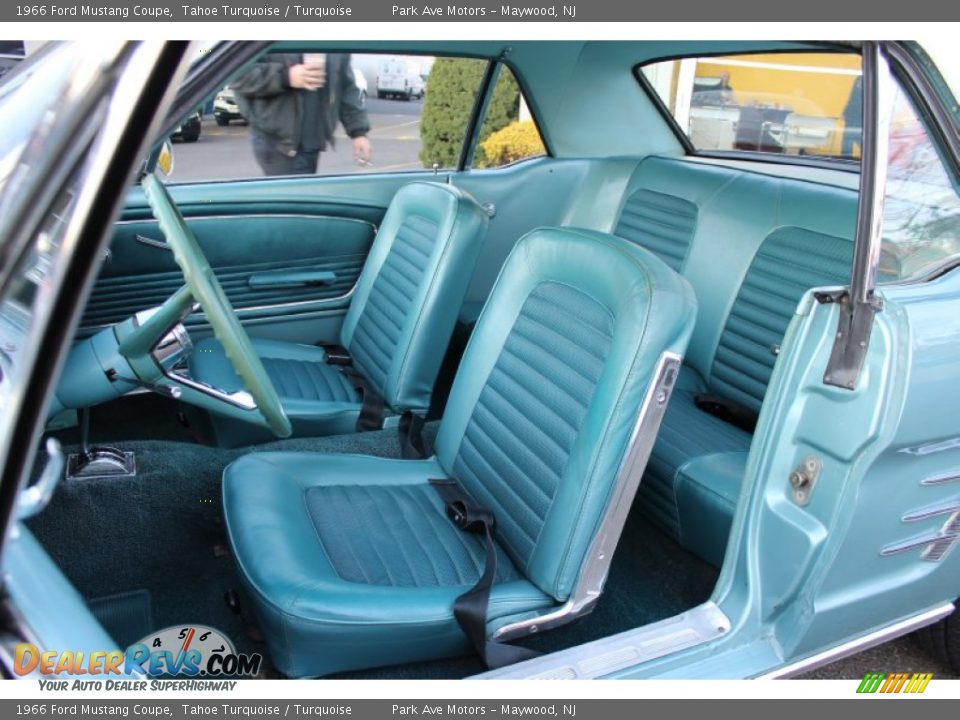 Turquoise Interior - 1966 Ford Mustang Coupe Photo #12