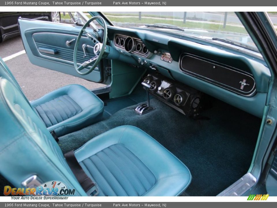 Turquoise Interior - 1966 Ford Mustang Coupe Photo #22