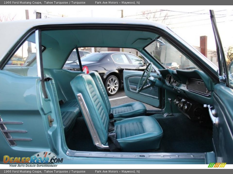 Turquoise Interior - 1966 Ford Mustang Coupe Photo #23