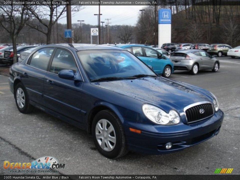 2005 Hyundai Sonata GL Ardor Blue / Black Photo #3