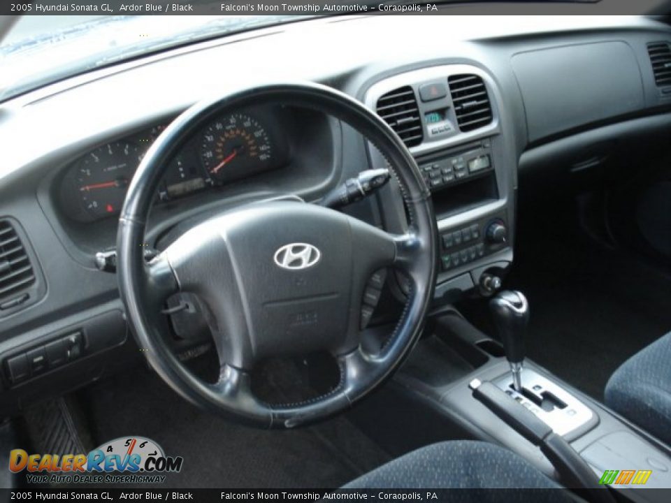 2005 Hyundai Sonata GL Ardor Blue / Black Photo #8