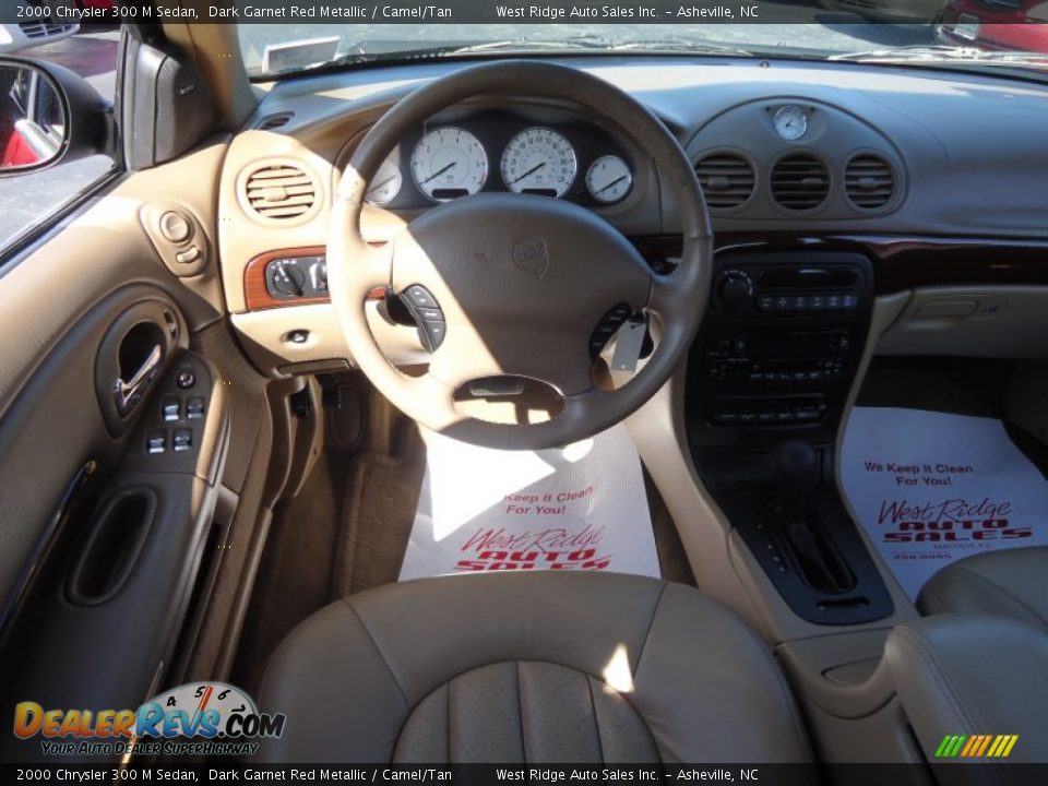 2000 Chrysler 300 M Sedan Dark Garnet Red Metallic / Camel/Tan Photo #17