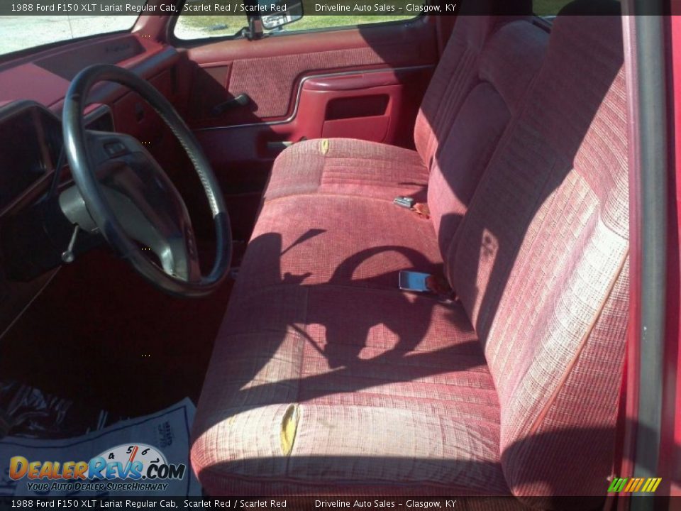 Scarlet Red Interior - 1988 Ford F150 XLT Lariat Regular Cab Photo #16