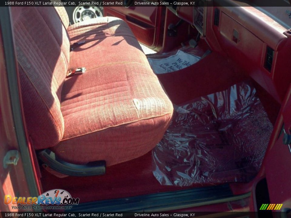 Scarlet Red Interior - 1988 Ford F150 XLT Lariat Regular Cab Photo #23