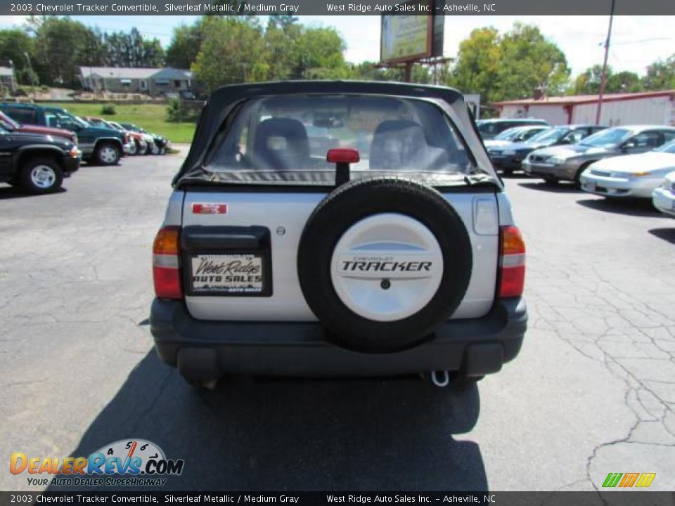 2003 Chevrolet Tracker Convertible Silverleaf Metallic / Medium Gray Photo #6