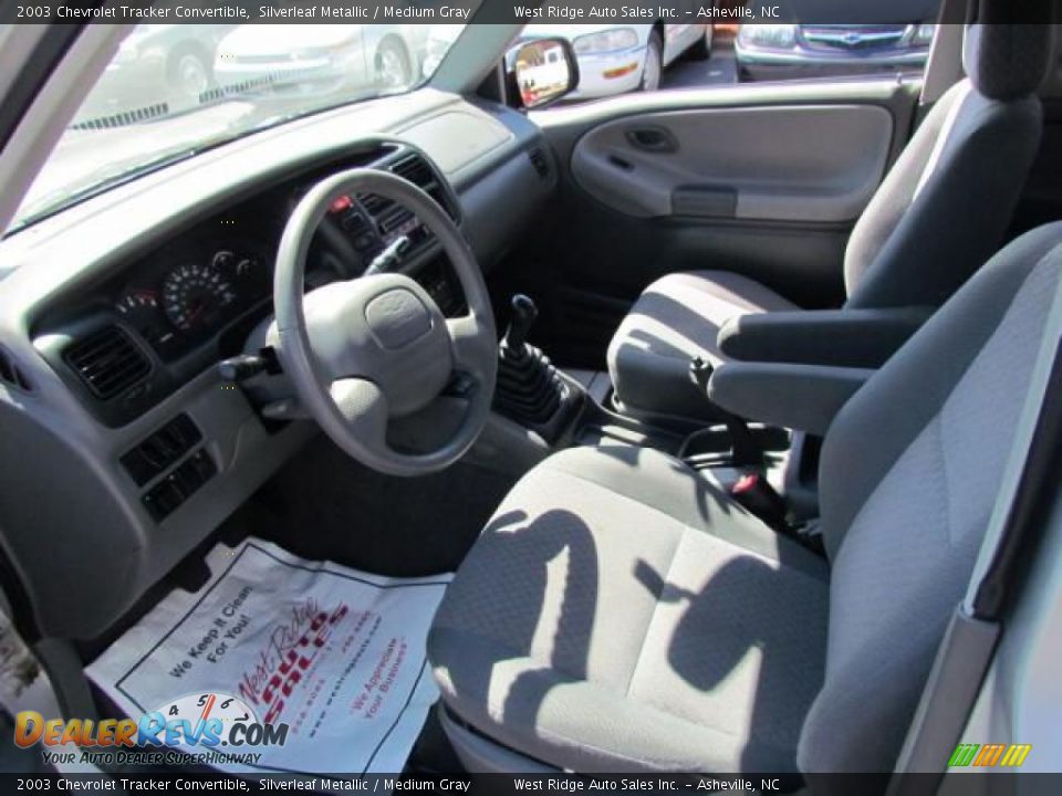 2003 Chevrolet Tracker Convertible Silverleaf Metallic / Medium Gray Photo #16