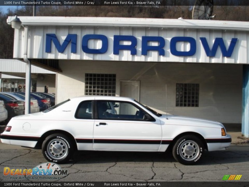 1986 Ford Thunderbird Turbo Coupe Oxford White / Gray Photo #1