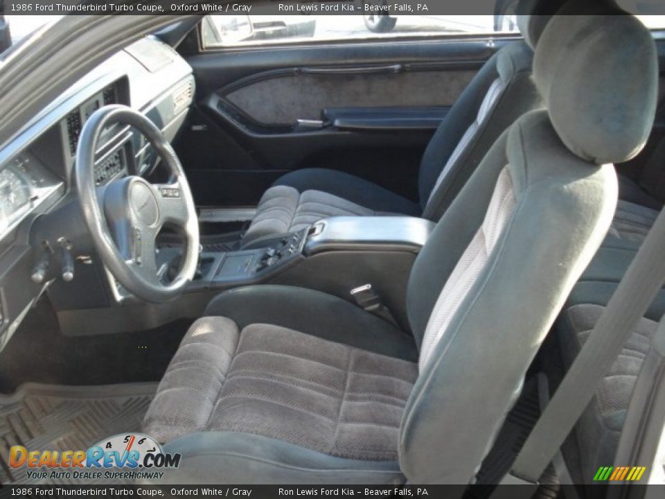 Gray Interior - 1986 Ford Thunderbird Turbo Coupe Photo #14