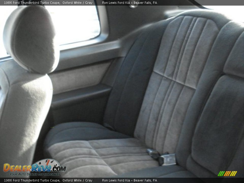 Gray Interior - 1986 Ford Thunderbird Turbo Coupe Photo #17