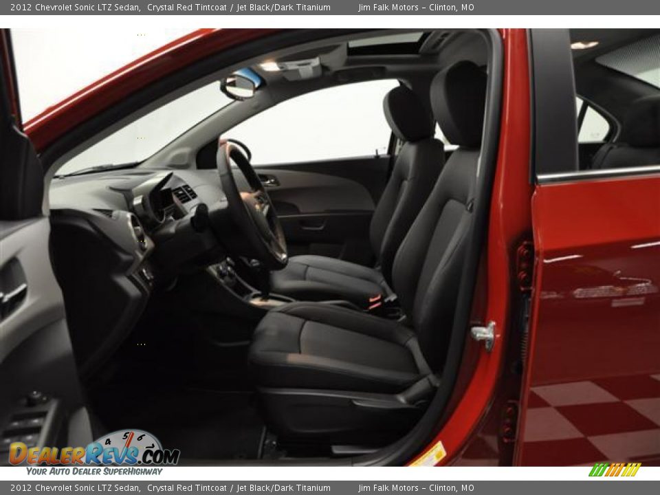 Jet Black/Dark Titanium Interior - 2012 Chevrolet Sonic LTZ Sedan Photo #8