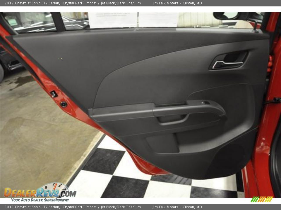 2012 Chevrolet Sonic LTZ Sedan Crystal Red Tintcoat / Jet Black/Dark Titanium Photo #17