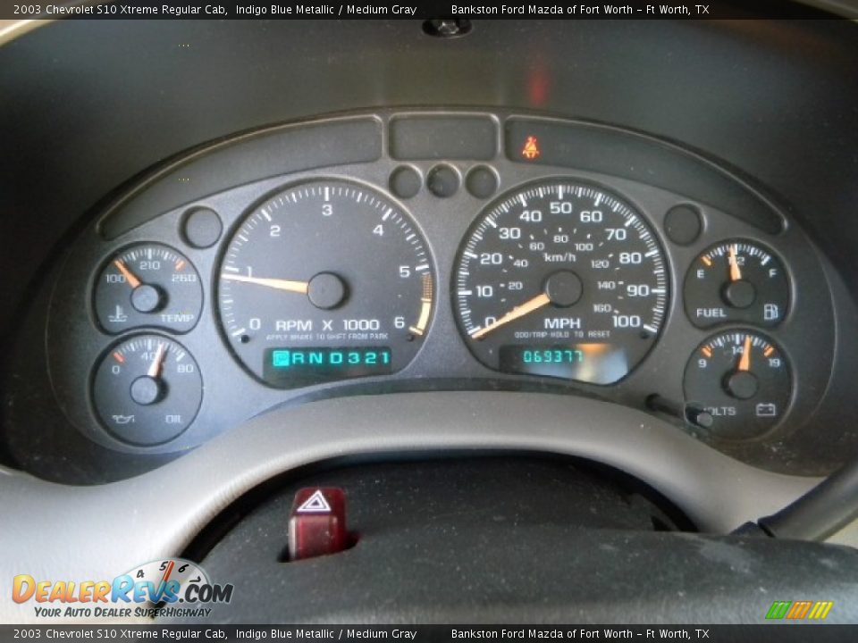 2003 Chevrolet S10 Xtreme Regular Cab Gauges Photo #10